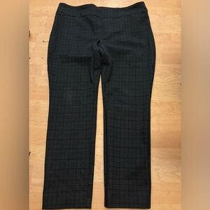 DALIA black Gray Plaid Pull On Pants Size XL Women Casual Comfort AM23